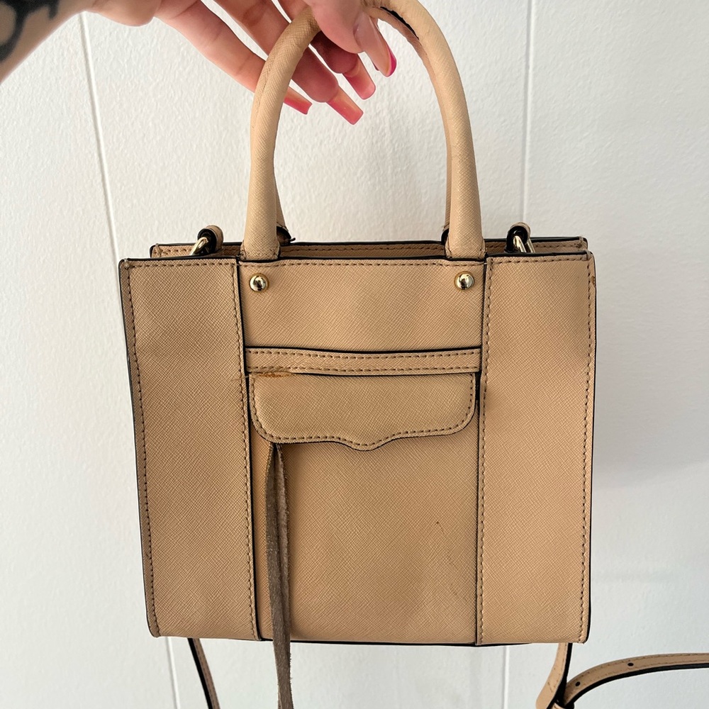 light brown rebecca minkoff crossbody bag